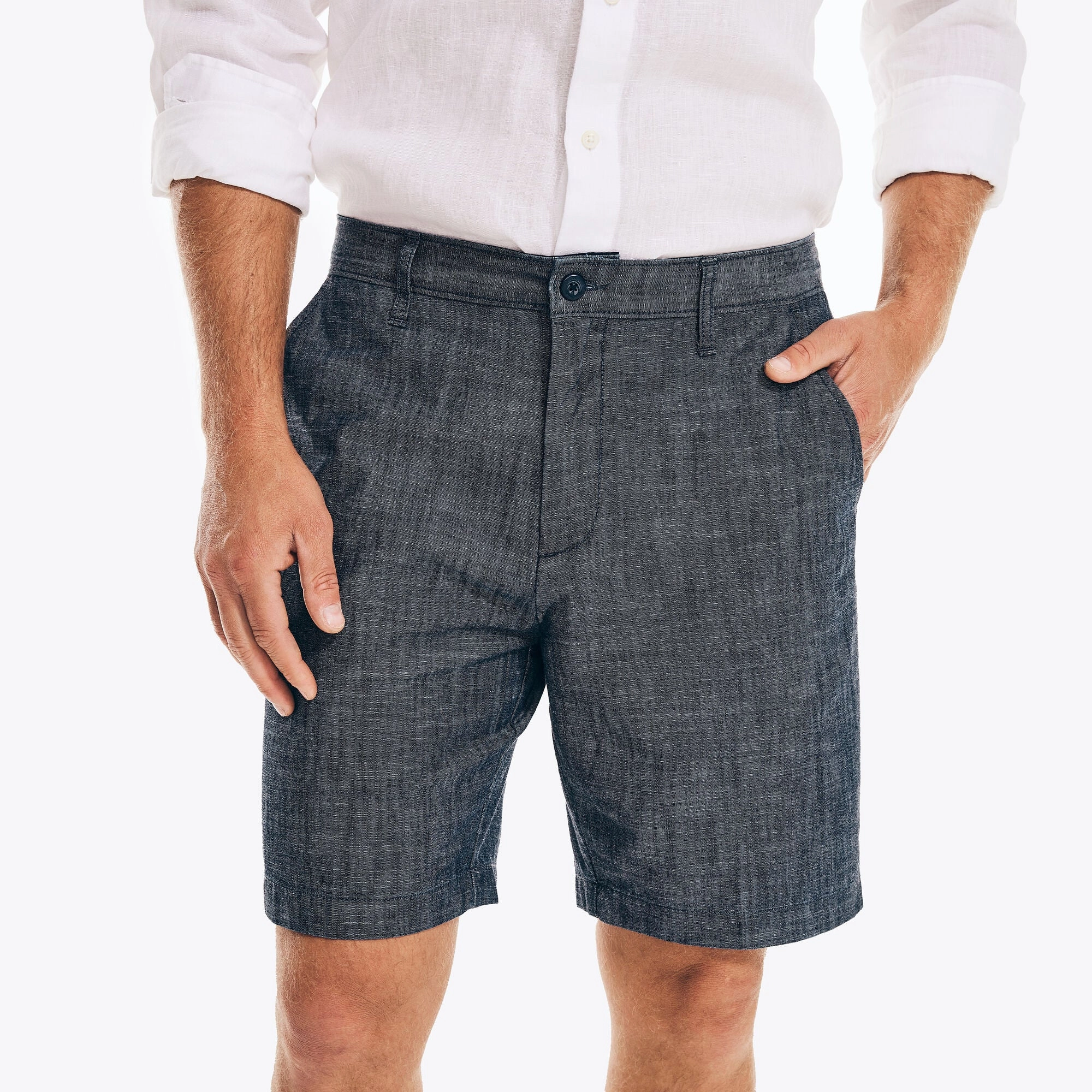 Nautica Mens 8.5" Chambray Short