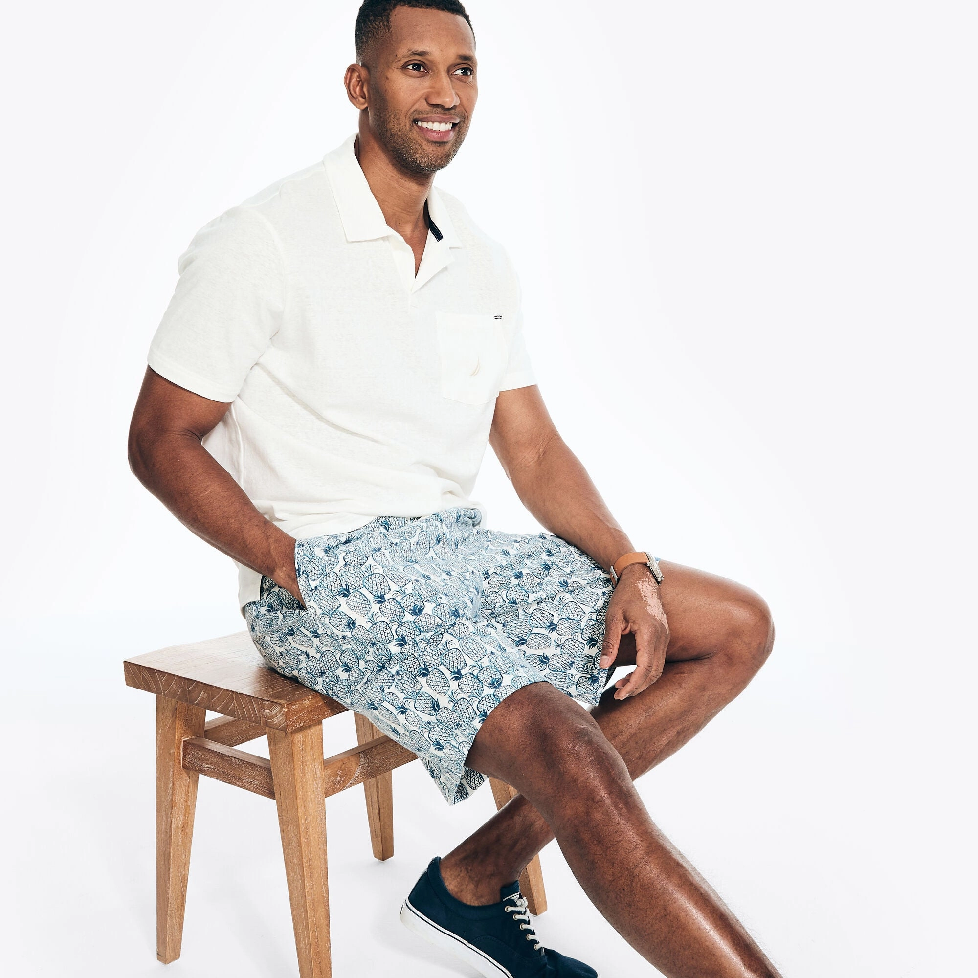 Nautica Mens 8.5" Printed Cabana Short