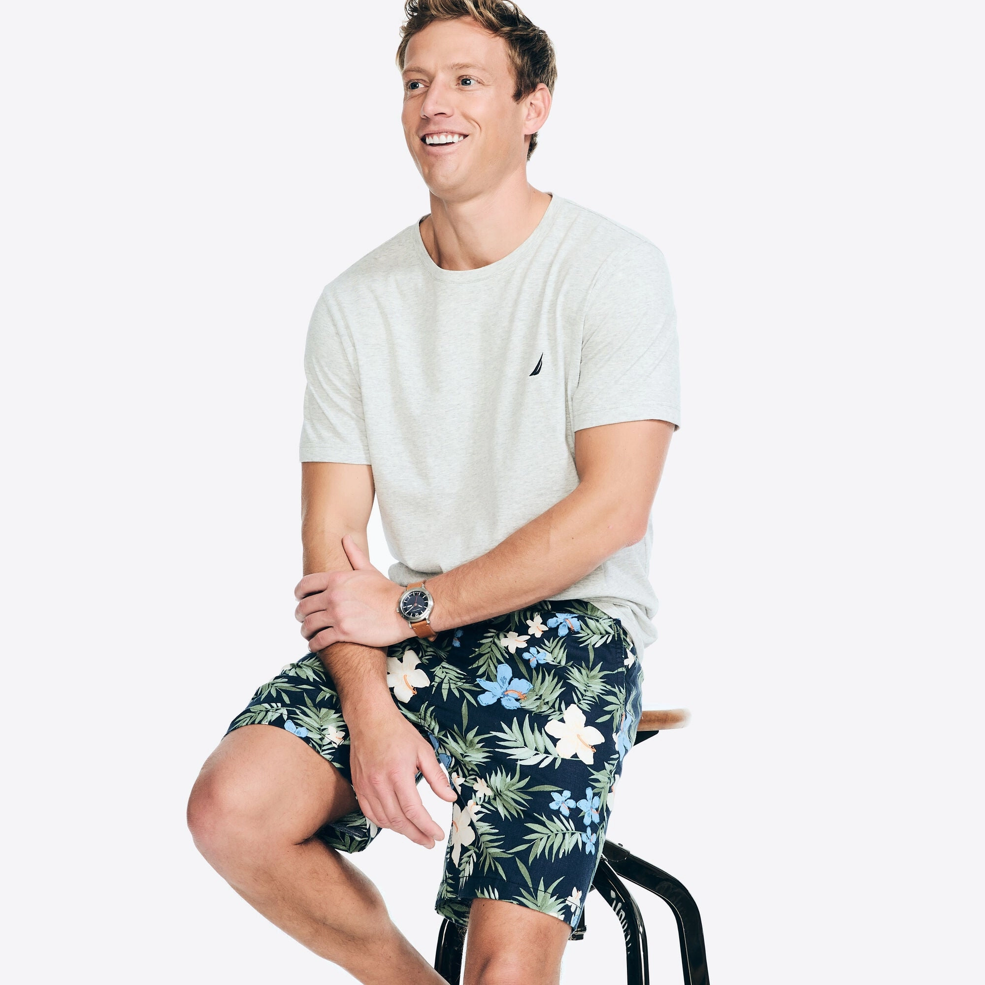Nautica Mens 8.5" Printed Cabana Short