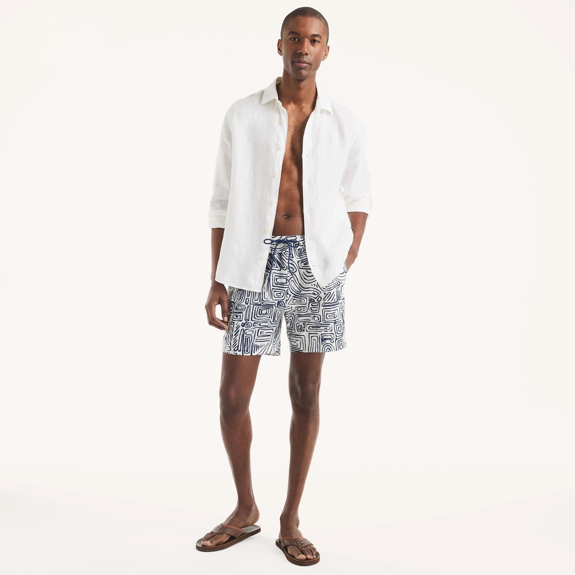 Nautica Mens Beach Boys X Nautica 6" Quick-Dry Swim