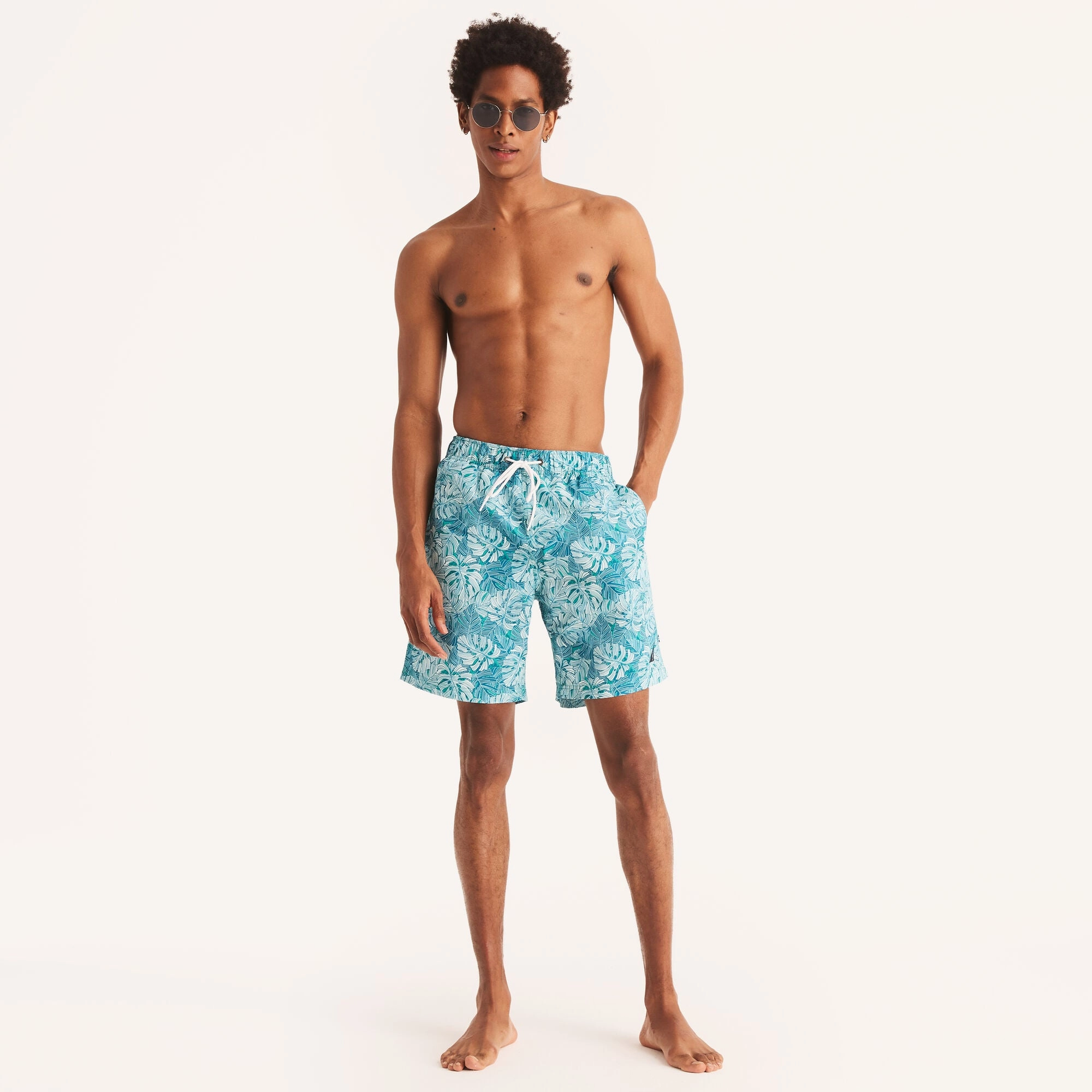 Nautica Mens Big & Tall Sustainably Crafted 8" Printed Quick-Dry Swim