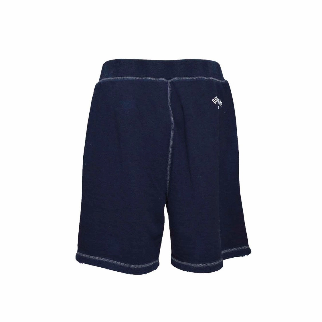 Navy Blue Cotton Relax Fit Bermuda Shorts