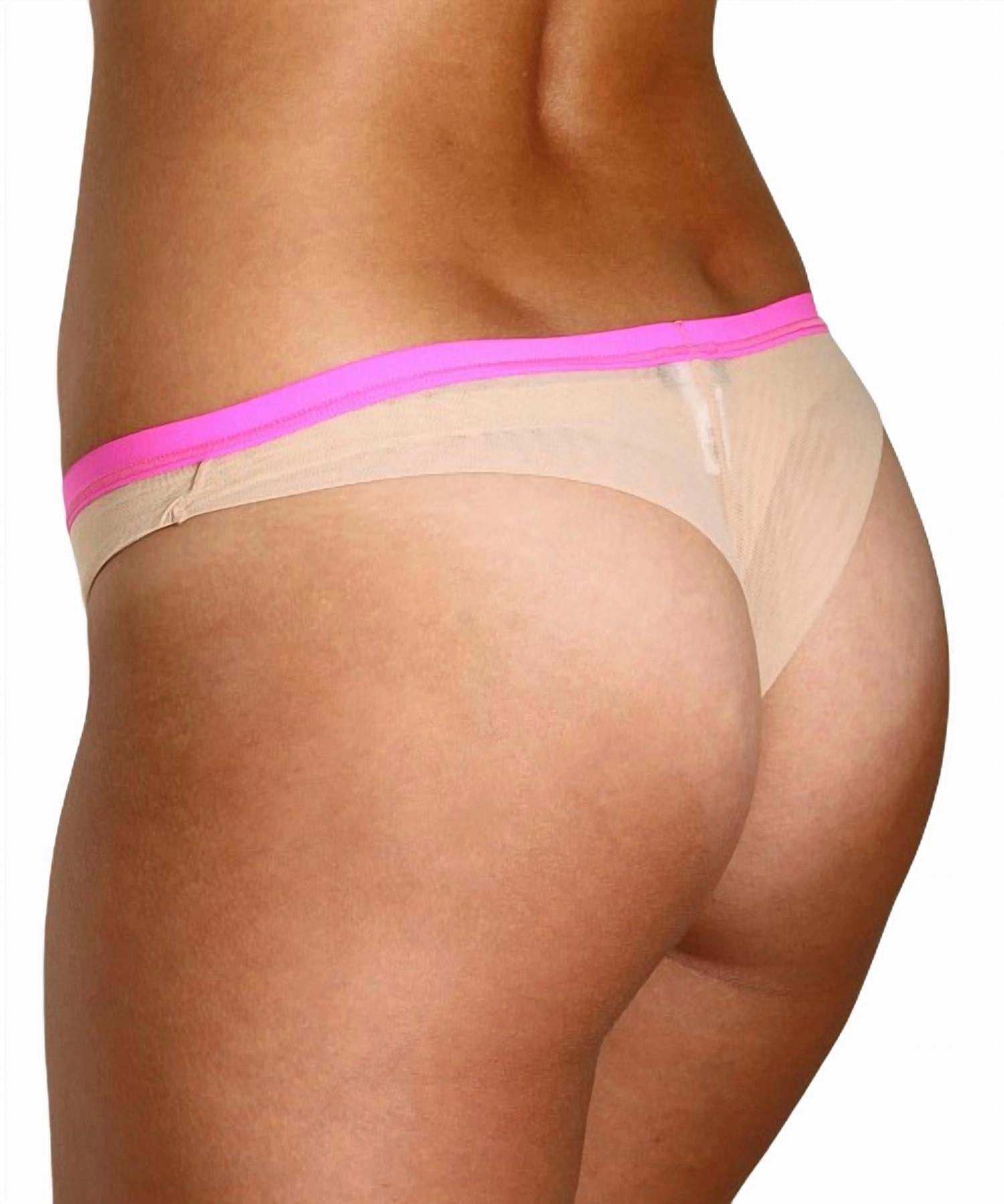 New Soire 2 Tone Miniki In Blush/shocking Pink
