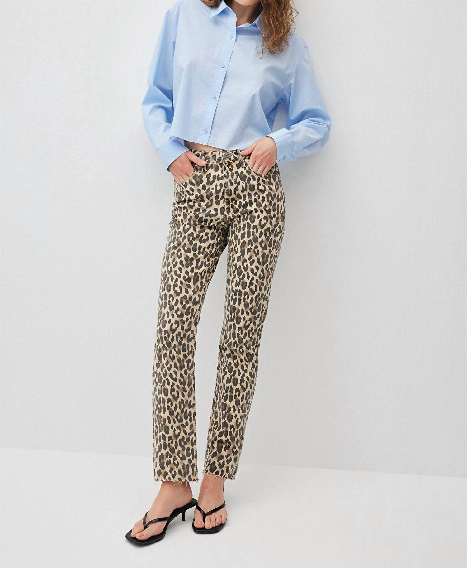New York Leopard Denim Jeans
