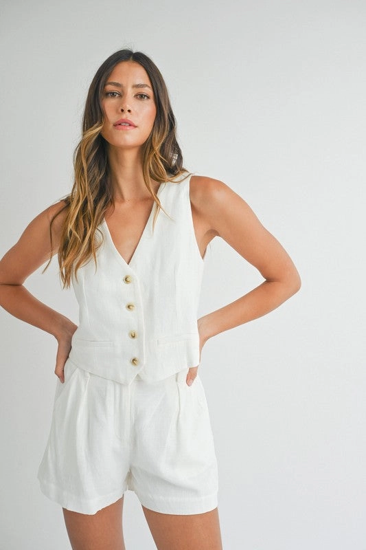 Newport Linen Pocketed Shorts
