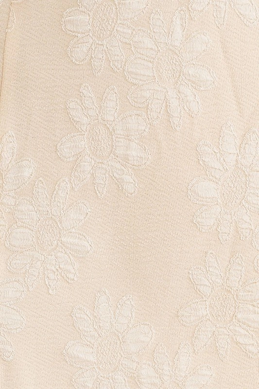 Newport Manor Cream Floral Mini Skirt - Medium