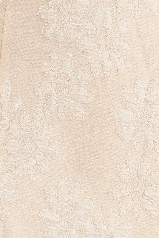 Newport Manor Cream Floral Mini Skirt - Medium
