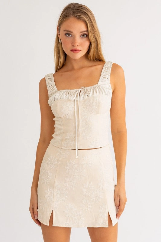 Newport Manor Cream Floral Top