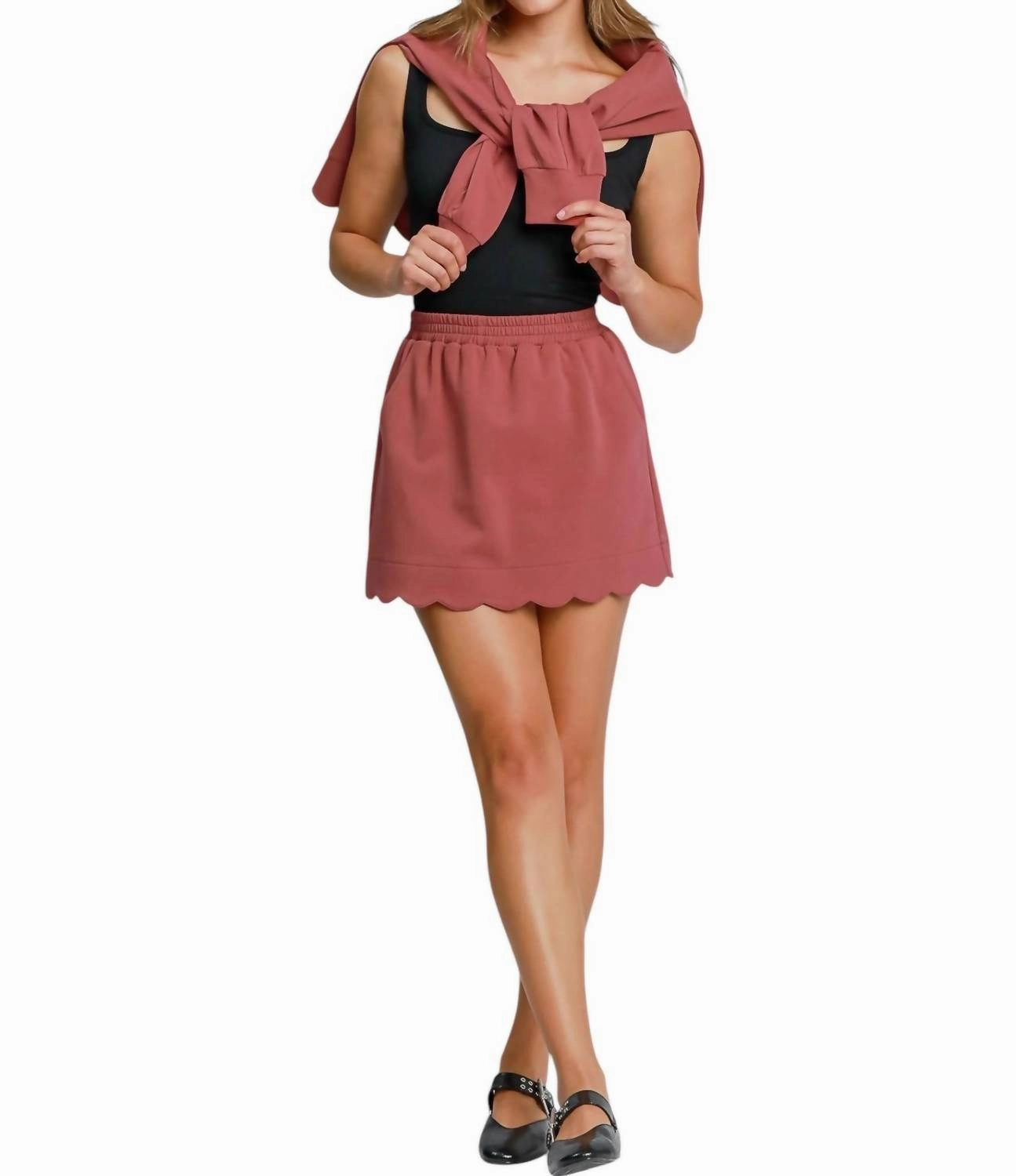 Night Out Skirt In Rosewood