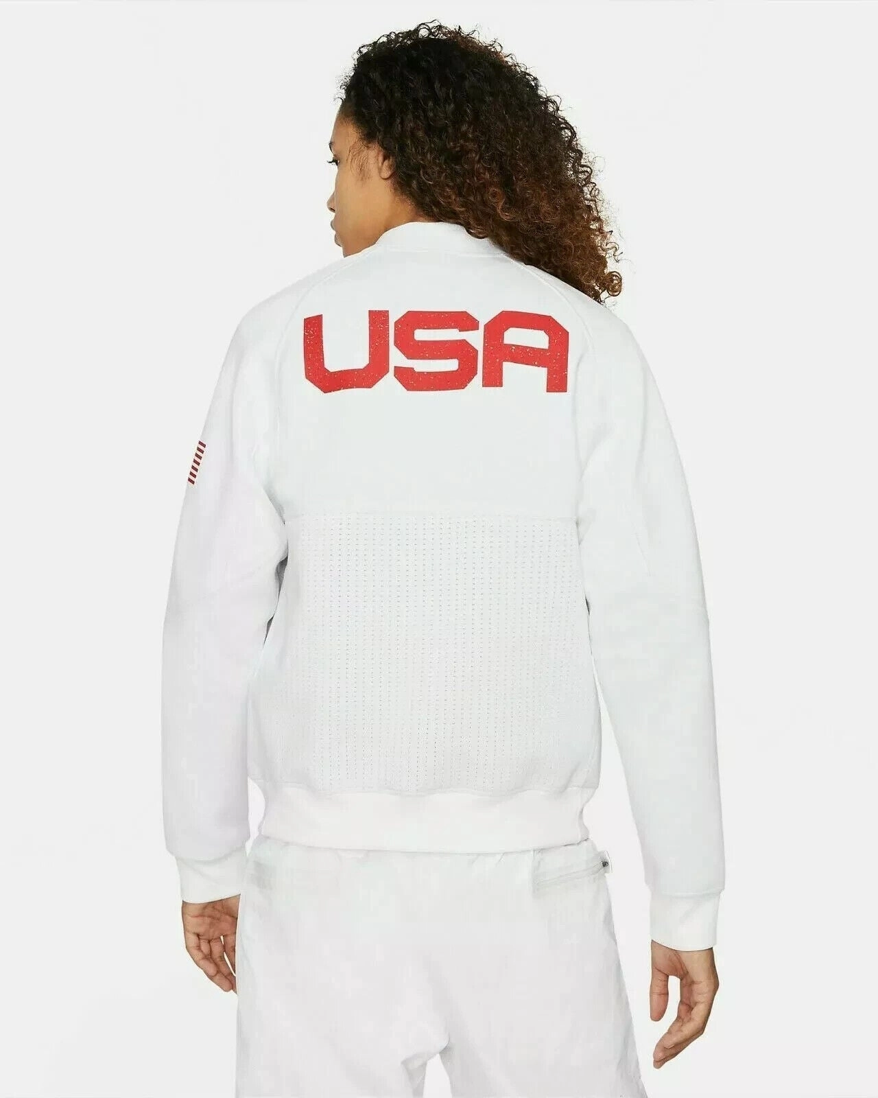 Nike CK4567-100 Jacket Mens XL White Team USA 2020 Tokyo Olympic Full Zip APP907