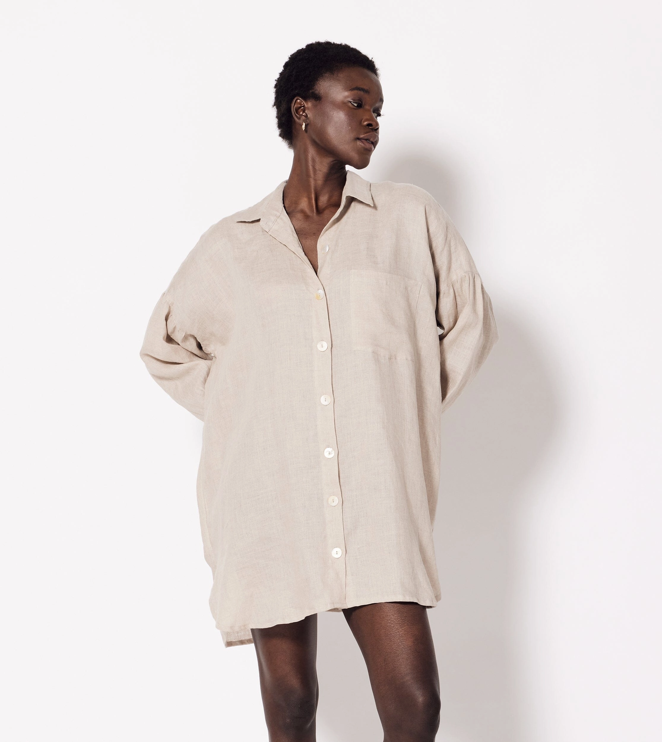 Nusa Button Up | Oatmeal