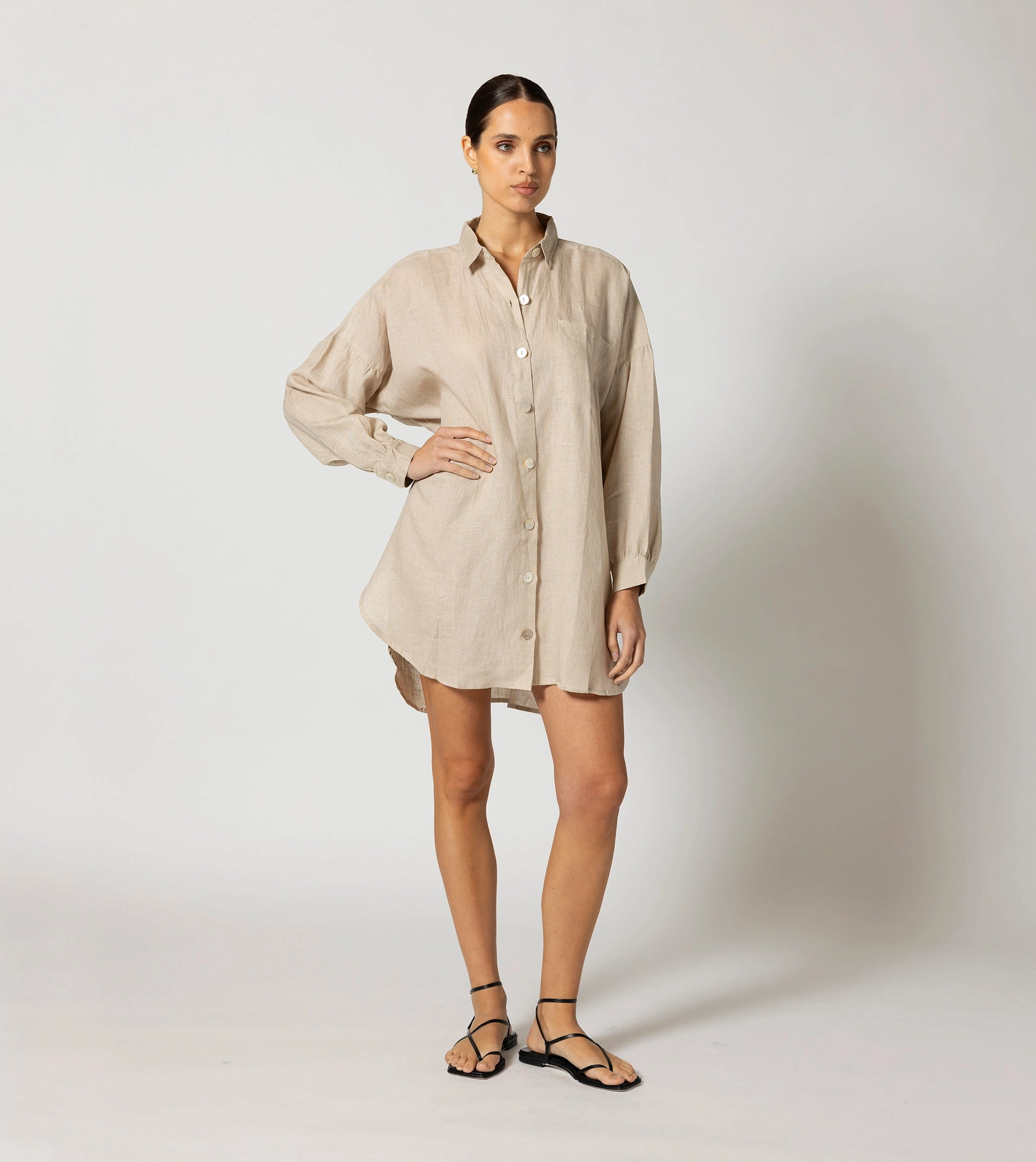 Nusa Button Up | Oatmeal
