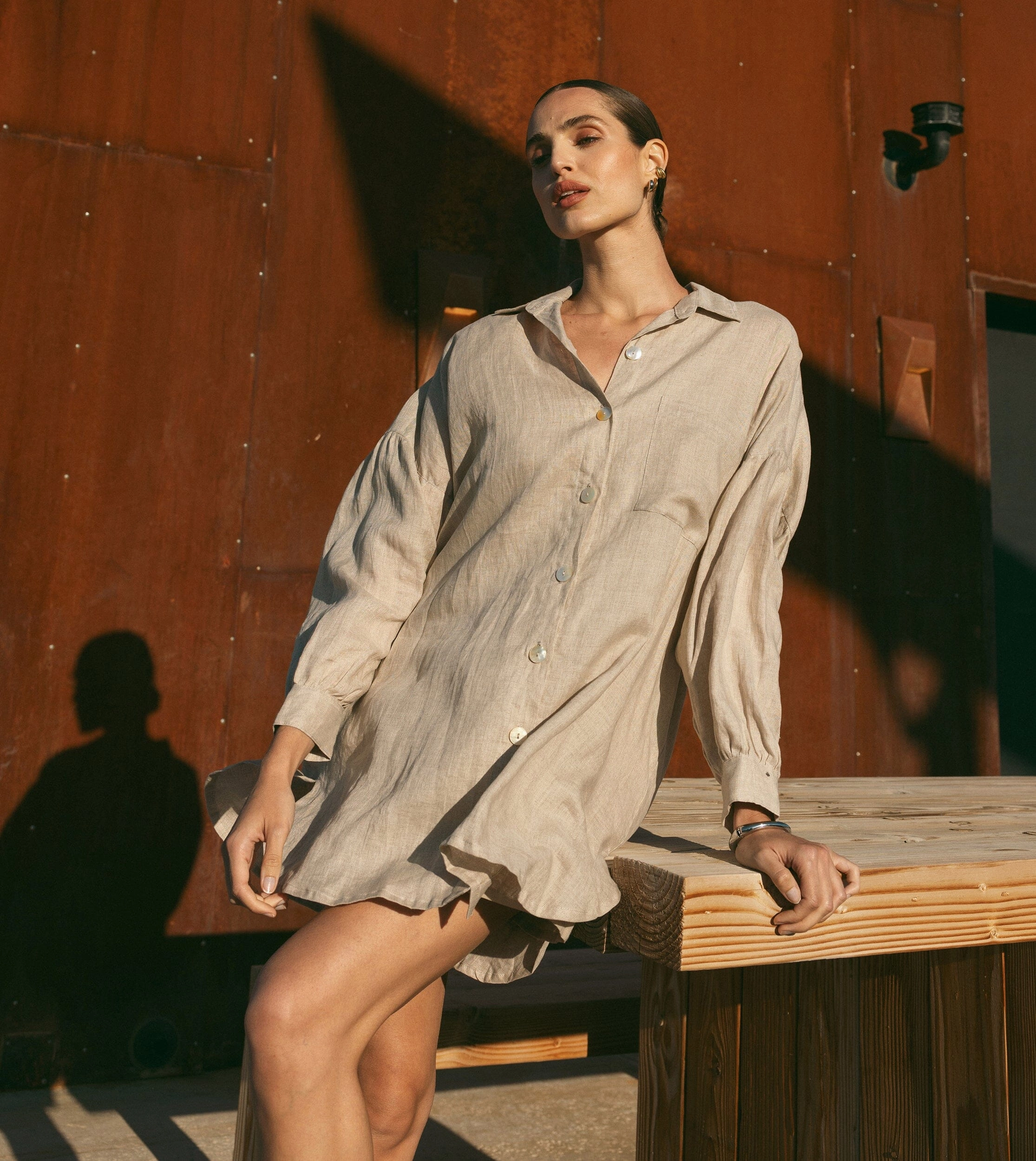 Nusa Button Up | Oatmeal