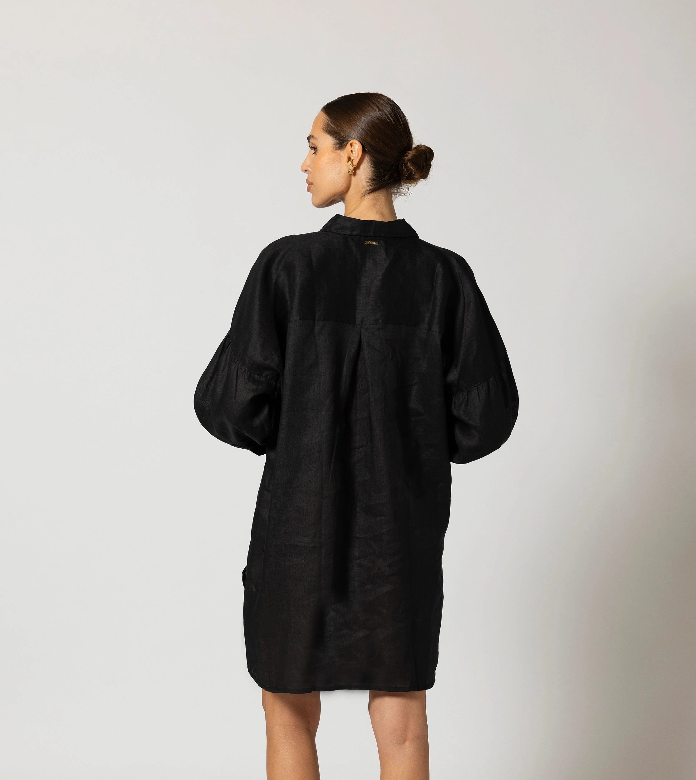 Nusa Button Up Top | Black