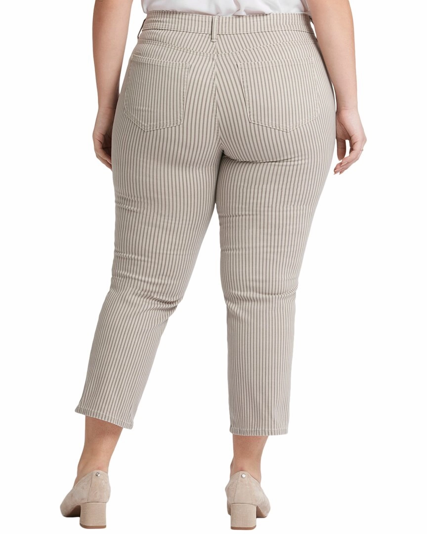 NYDJ Plus Marilyn Sandbar Stripe Ankle Crop Jean