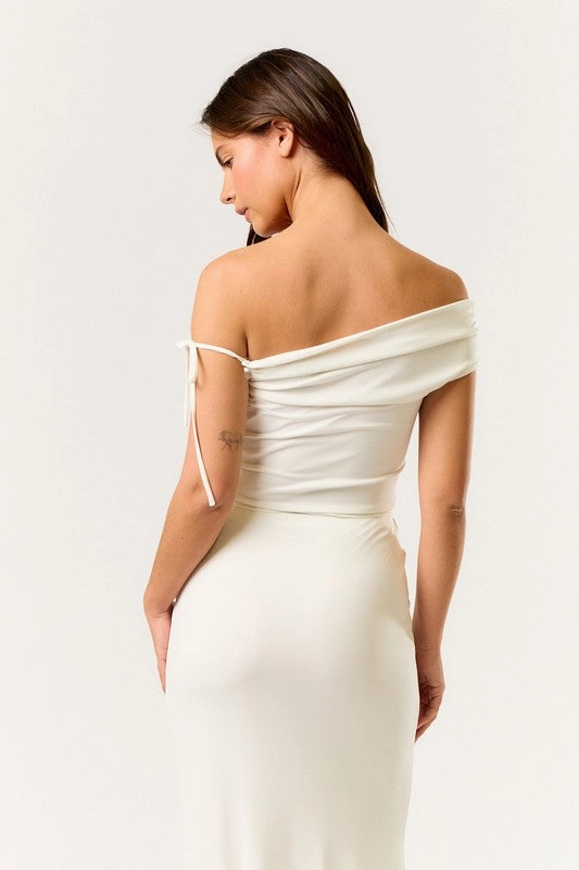 Ocean Mist Off Shoulder Top