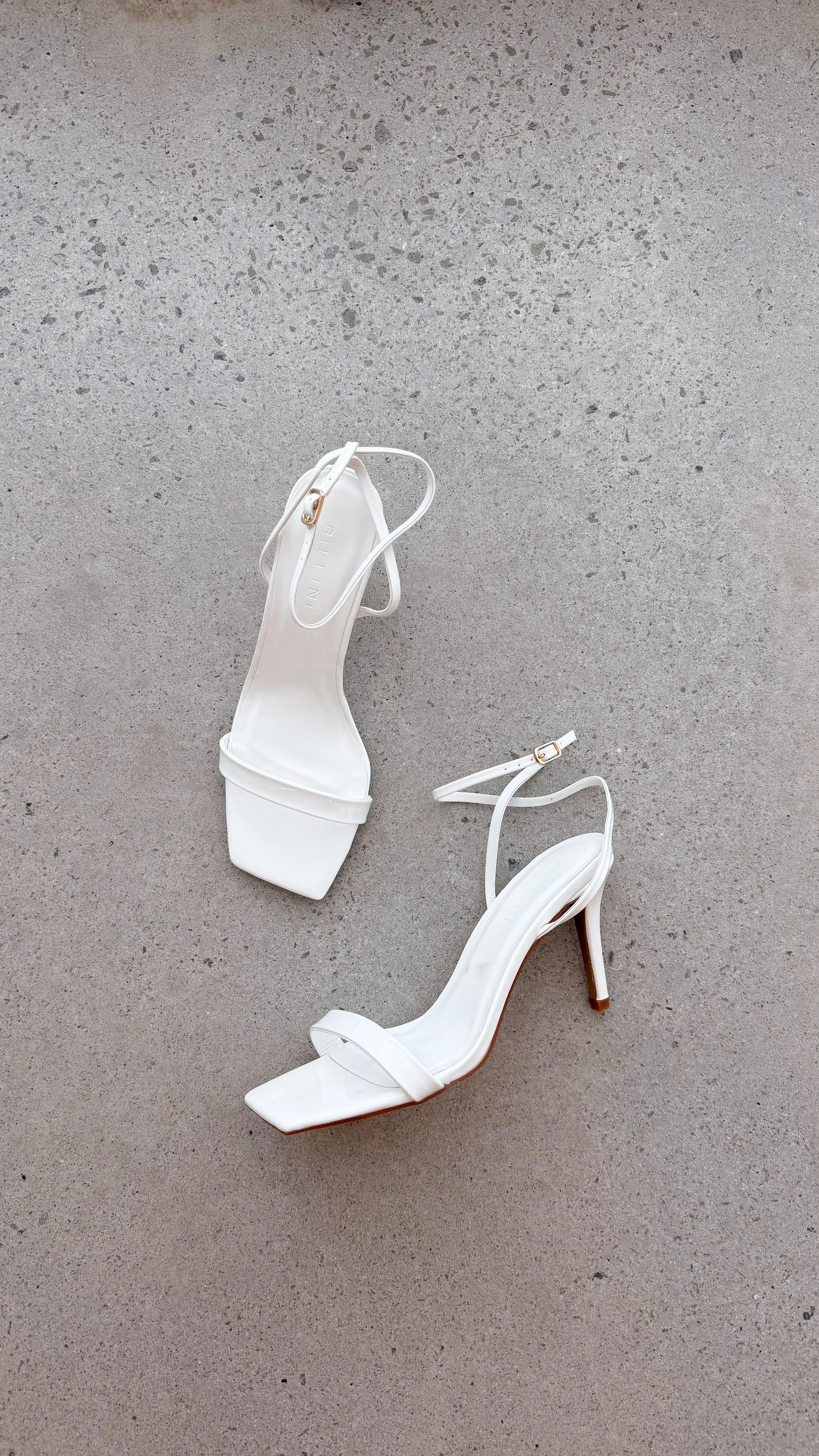 Octans Heel - White Patent
