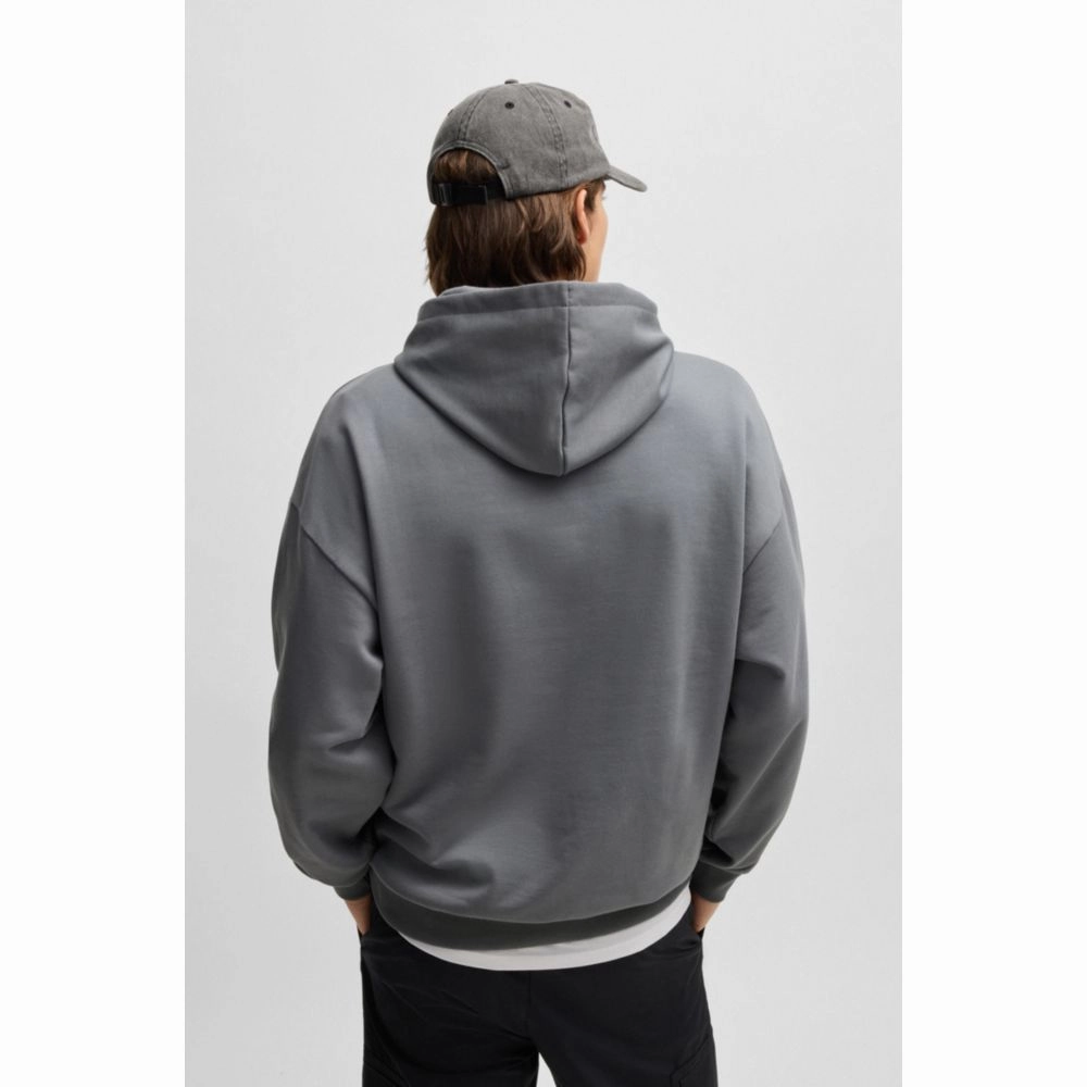Oversize-fit hoodie in cotton terry with tonal logo
