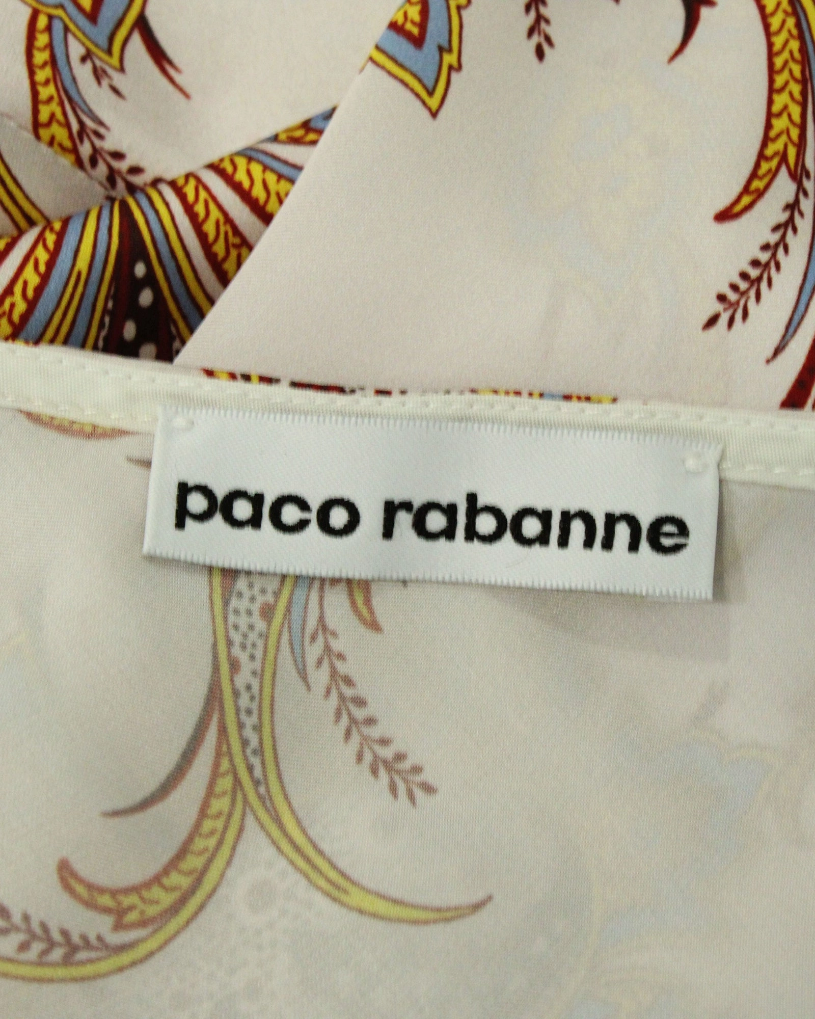 Paco Rabanne Lace-Trim Floral Print Satin Slip Dress in Pastel Purple Polyester