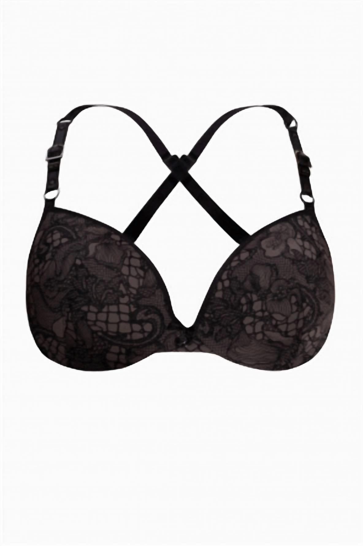 Padded Push Up Bra In Black