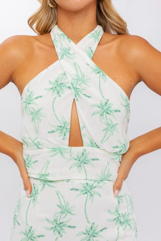 Palm Beach Beauty Criss Cross Halter Top