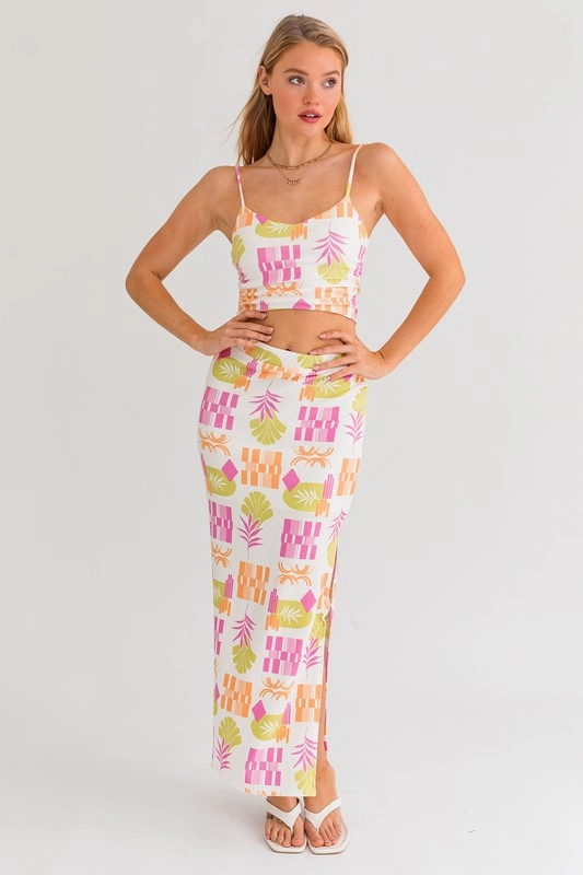 Palm Springs Party Midi Skirt - Extra Small