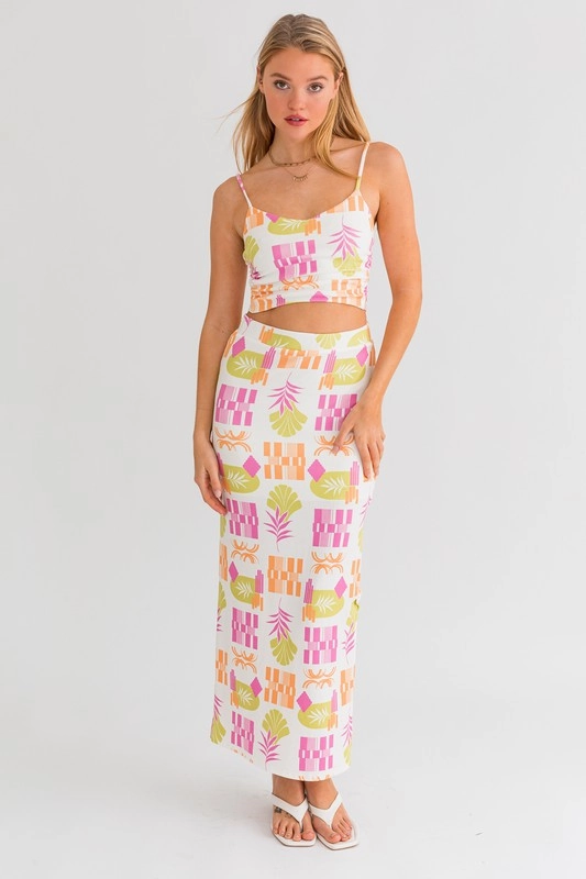 Palm Springs Party Midi Skirt - Extra Small
