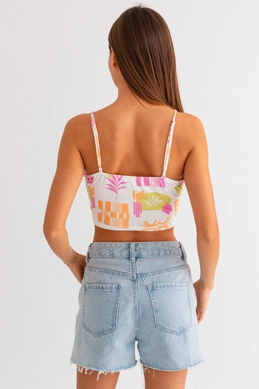 Palm Springs Party Ruched Cami - Extra Small