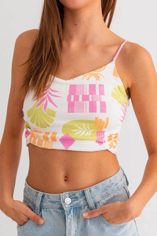 Palm Springs Party Ruched Cami - Extra Small