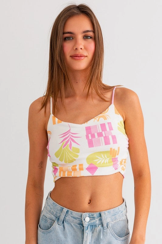 Palm Springs Party Ruched Cami - Extra Small