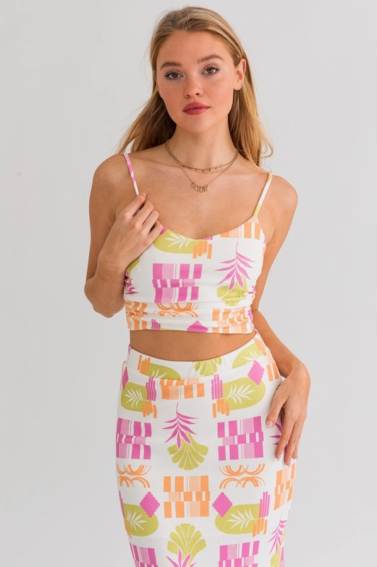 Palm Springs Party Ruched Cami - Extra Small