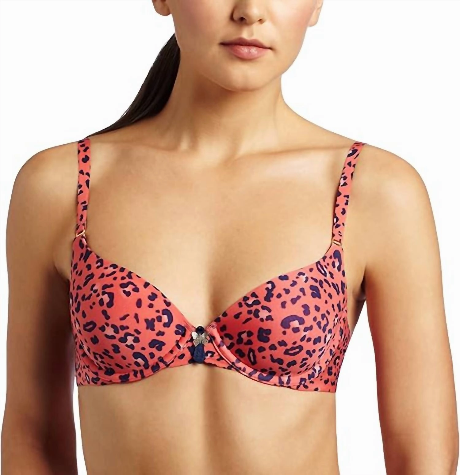 Papillon Demi Contour Bra In Tangelo Cheetah