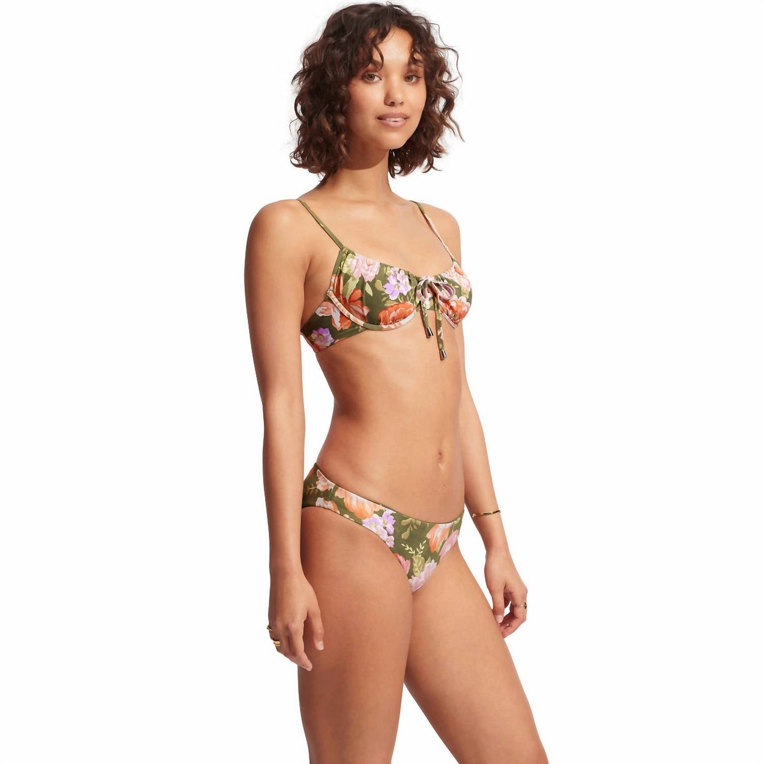 Paradise Garden Underwire Bra Top In Avocado