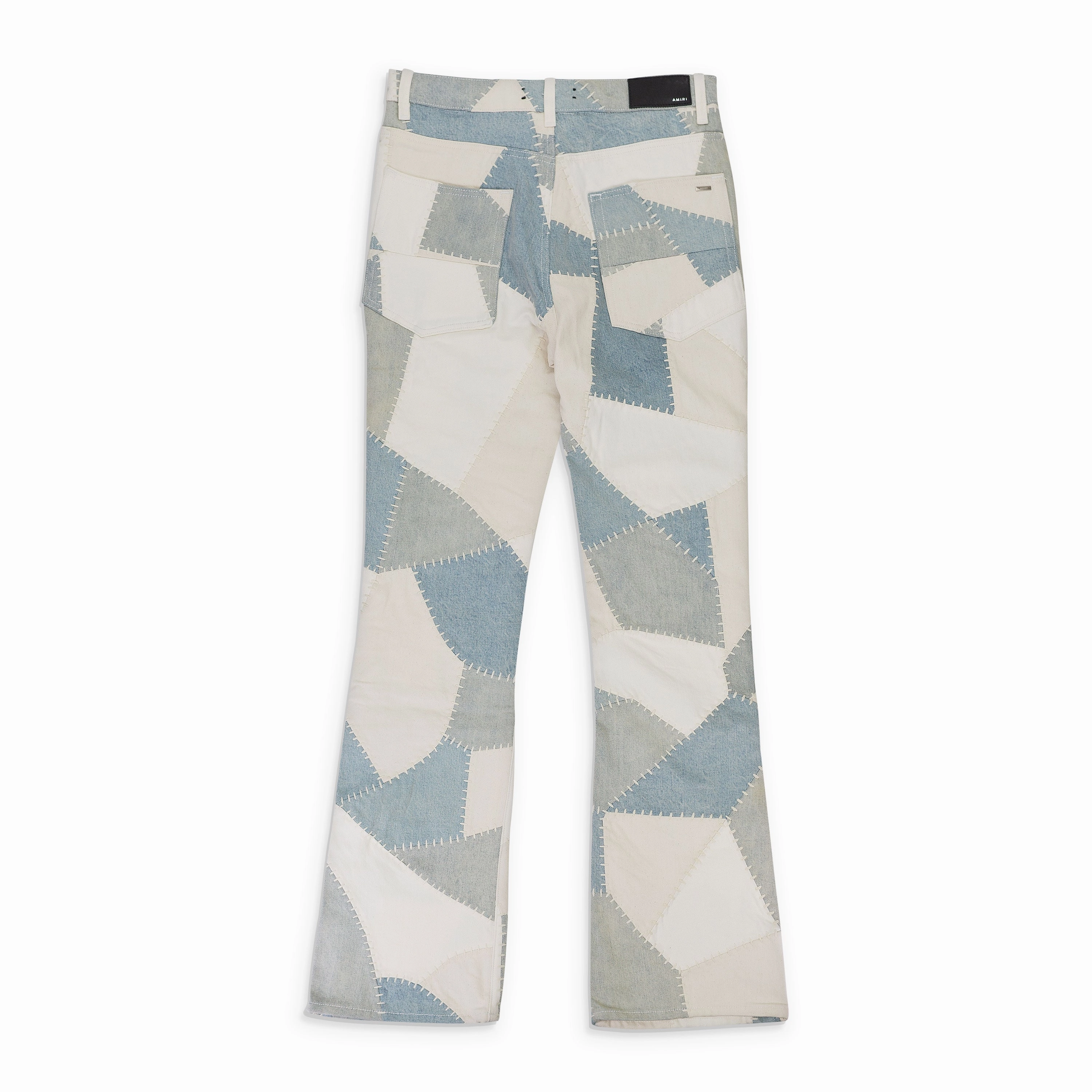 PATCHWORK FLARE ALABASTER JEANS