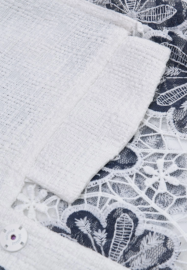 Patchworked Mesh Lace Jacket