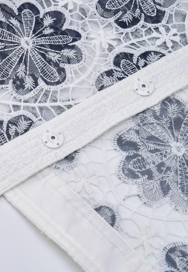 Patchworked Mesh Lace Jacket