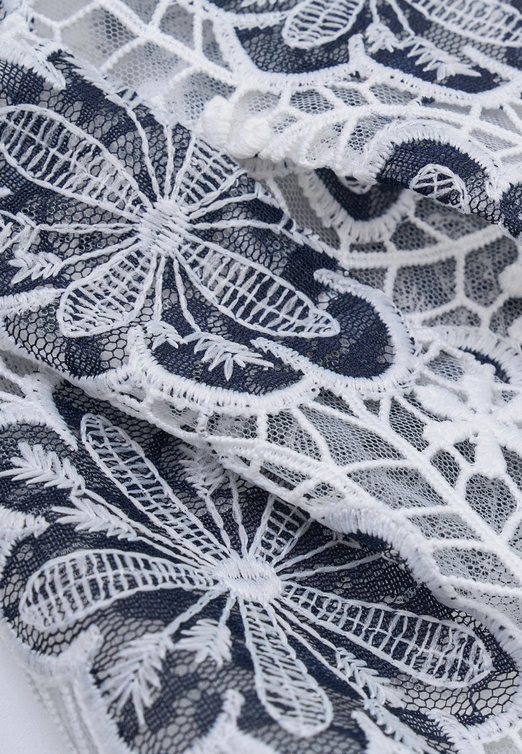 Patchworked Mesh Lace Jacket