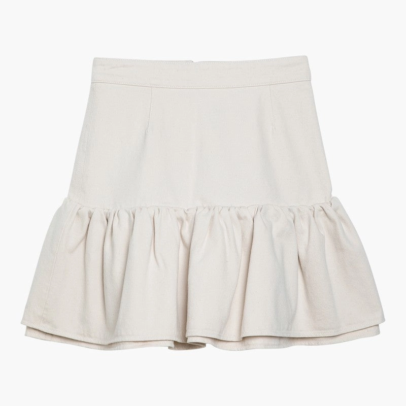 Patou Women's Cotton Flounced Mini Skirt