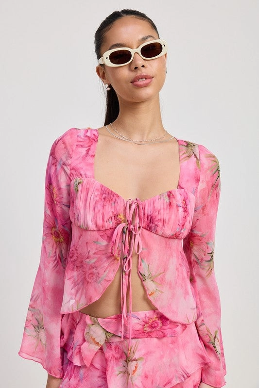 Pink Sangria Ruffle Mini Skirt