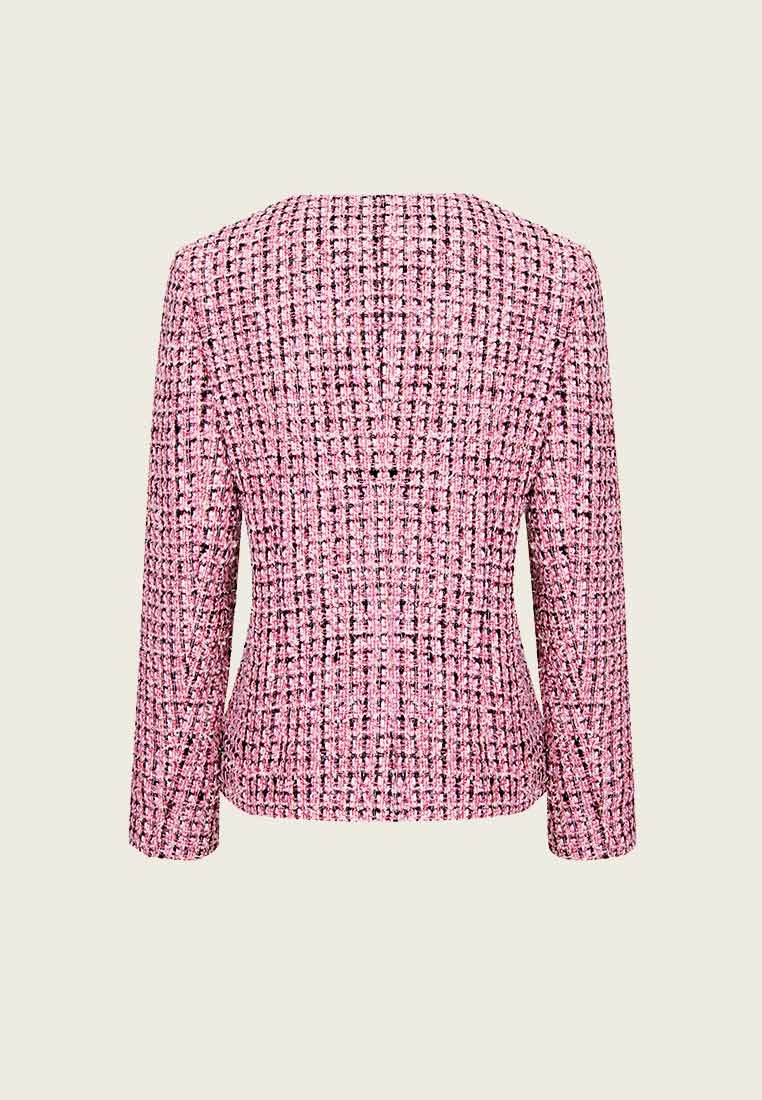 Pink Tweed Fly Jacket