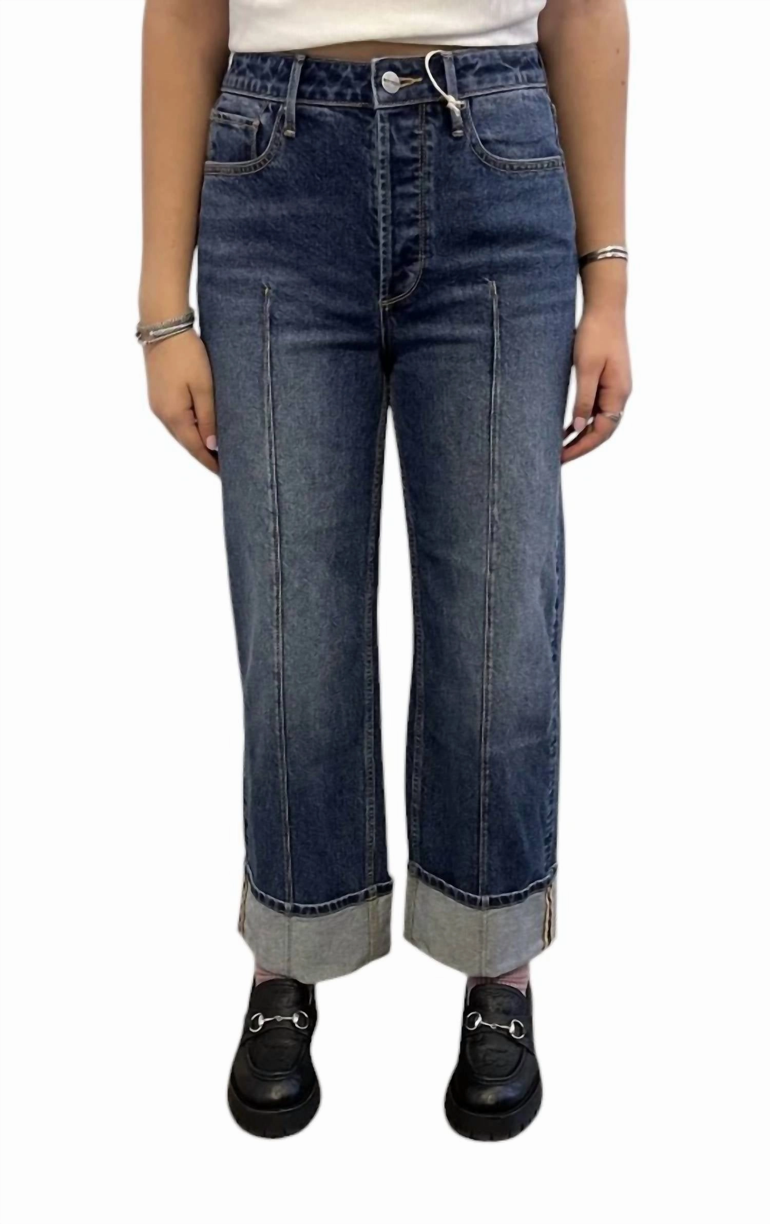 Pintuck Wide Cuff In Blue