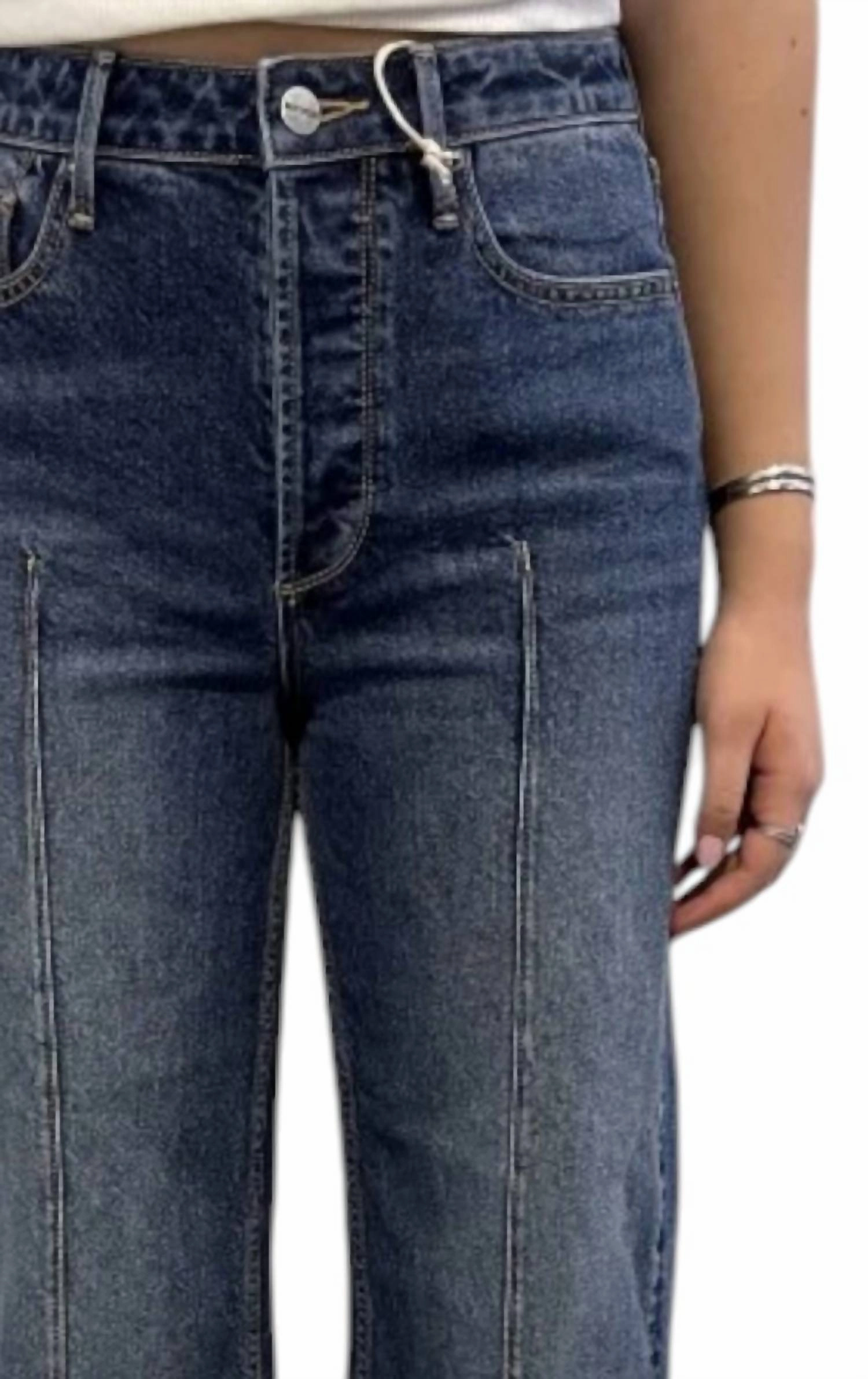 Pintuck Wide Cuff In Blue