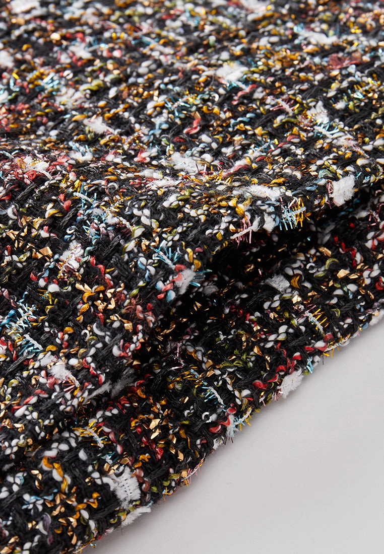 Pleat-detail Wide-leg Tweed Trousers