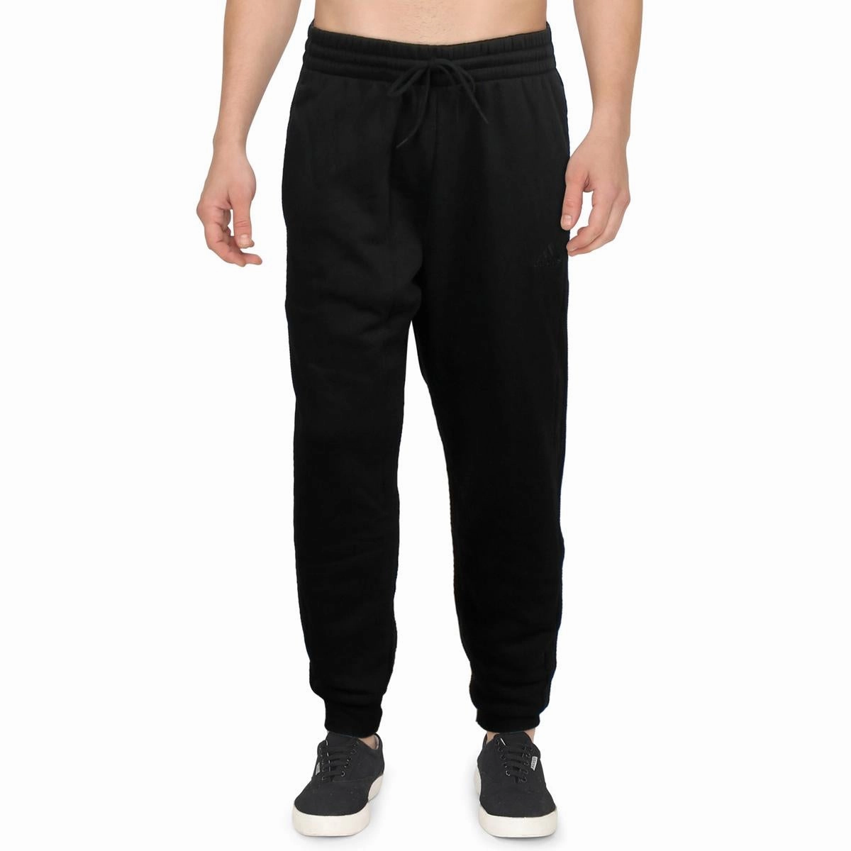 Plus Mens Drawstring Hem Cotton Sweatpants