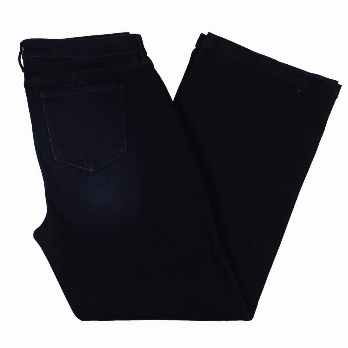 Plus Teresa Womens High Rise Denim Wide Leg Jeans