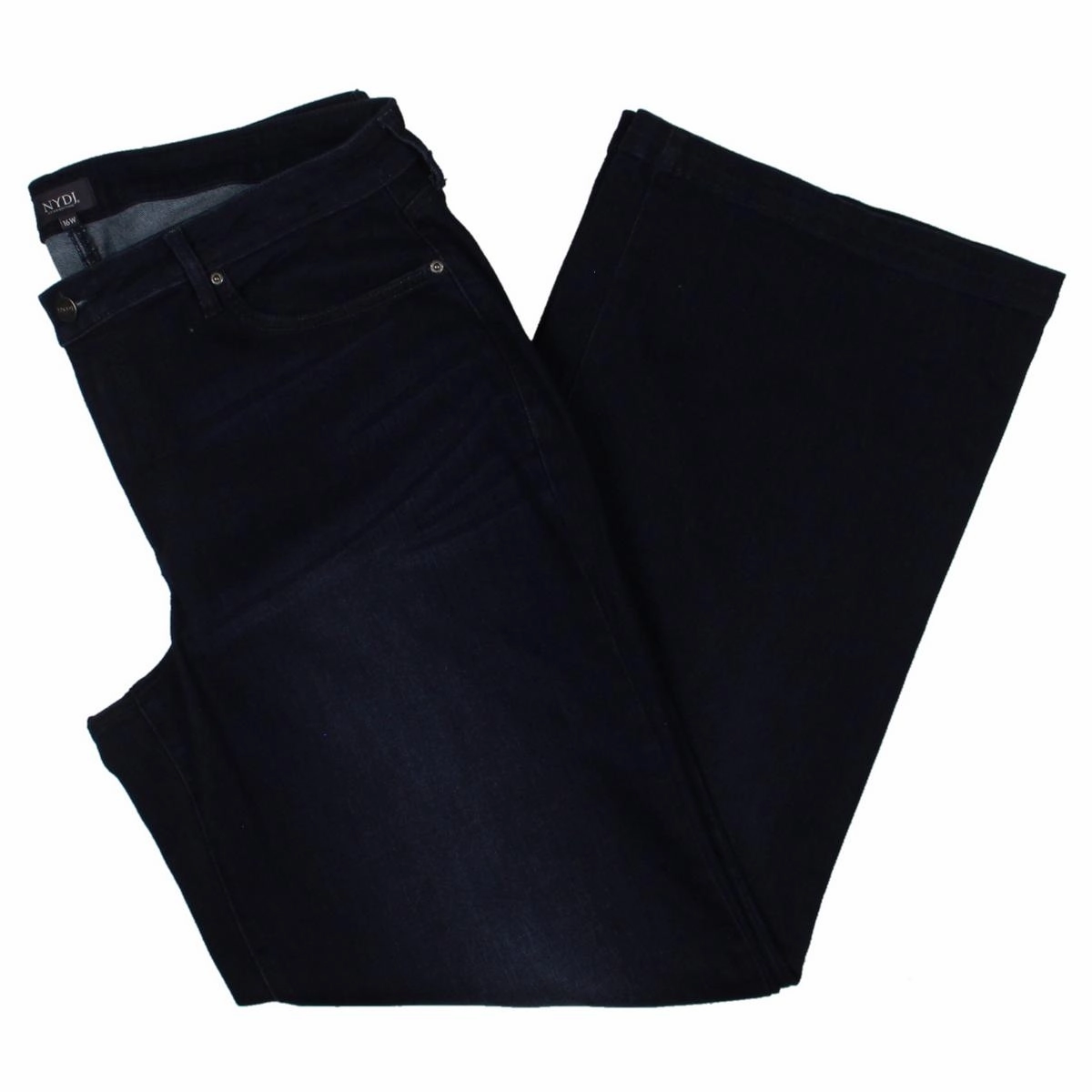 Plus Teresa Womens High Rise Denim Wide Leg Jeans