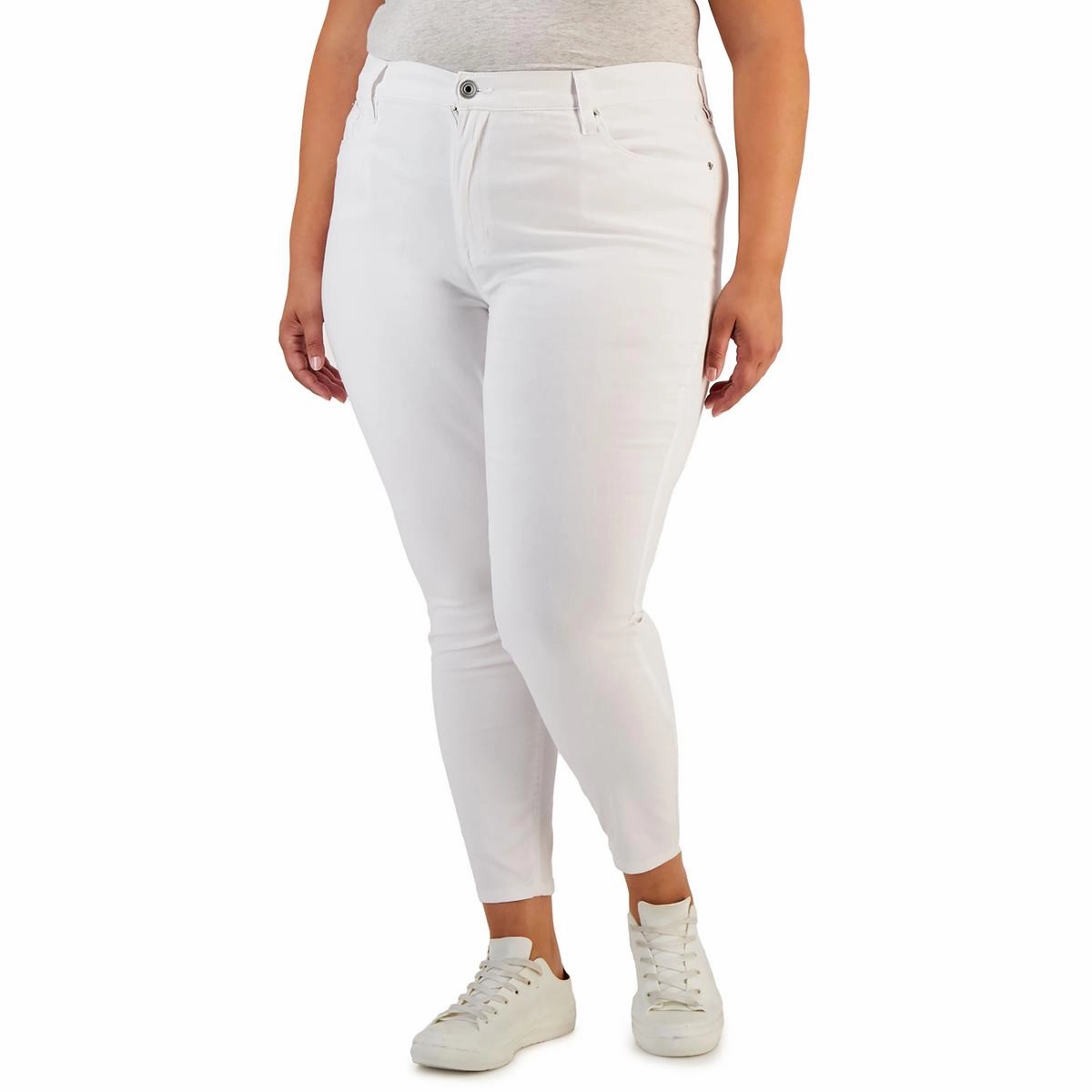 Plus Womens High Rise Stretch Skinny Jeans