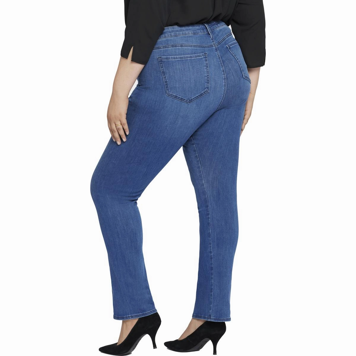 Plus Womens Stretch Denim Bootcut Jeans