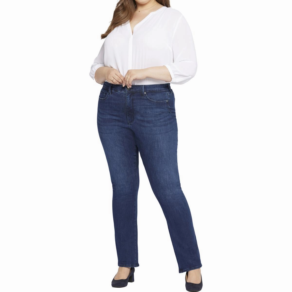 Plus Womens Stretch Denim Bootcut Jeans