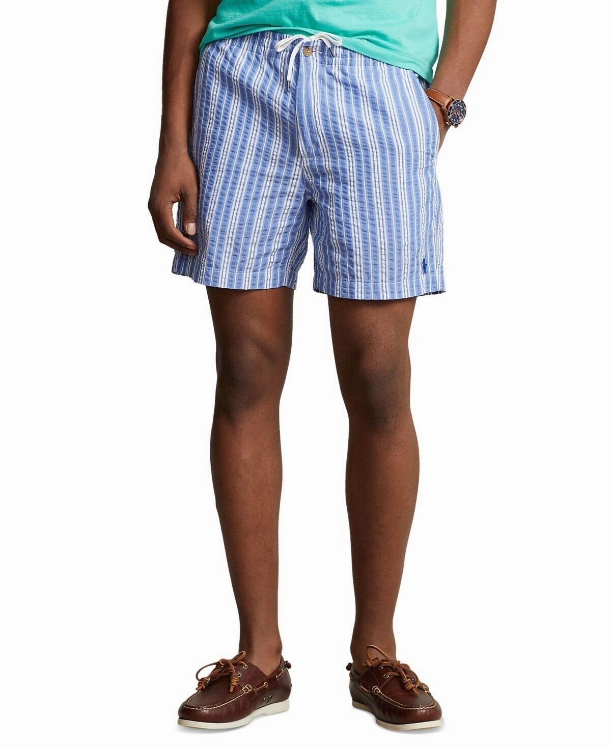 Polo Ralph Lauren Shorts Men's Preps Blue Cotton Striped 6" Classic-Fit MCWW212